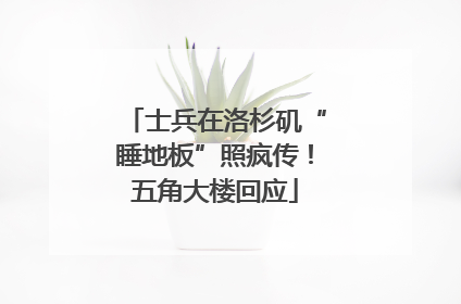 士兵在洛杉矶“睡地板”照疯传！五角大楼回应
