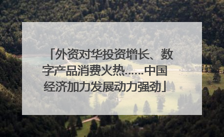 外资对华投资增长、数字产品消费火热……中国经济加力发展动力强劲