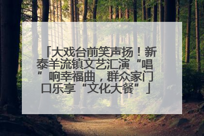 大戏台前笑声扬！新泰羊流镇文艺汇演“唱”响幸福曲，群众家门口乐享“文化大餐”
