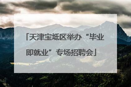 天津宝坻区举办“毕业即就业”专场招聘会