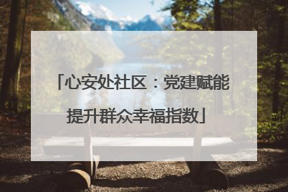 心安处社区：党建赋能 提升群众幸福指数