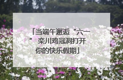 当端午邂逅“六一” 栾川鸡冠洞打开你的快乐假期