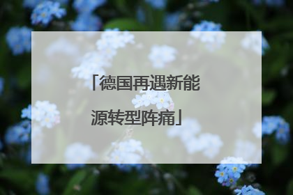德国再遇新能源转型阵痛