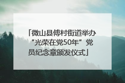 微山县傅村街道举办“光荣在党50年”党员纪念章颁发仪式
