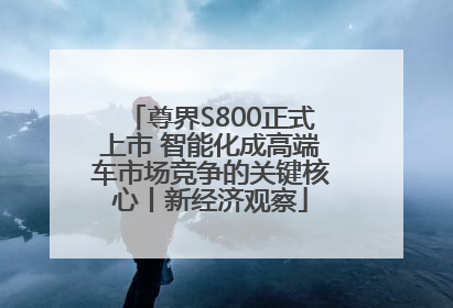 尊界S800正式上市 智能化成高端车市场竞争的关键核心丨新经济观察
