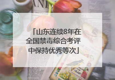 山东连续8年在全国禁毒综合考评中保持优秀等次