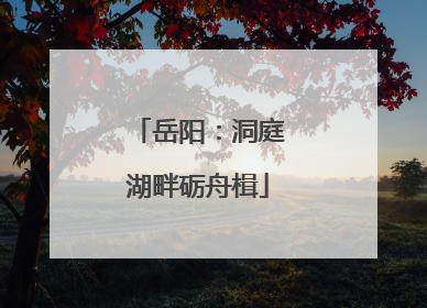 岳阳：洞庭湖畔砺舟楫