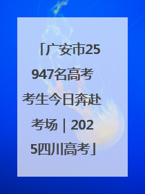 广安市25947名高考考生今日奔赴考场｜2025四川高考