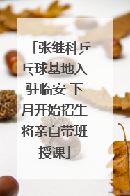 张继科乒乓球基地入驻临安 下月开始招生将亲自带班授课