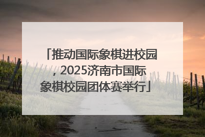 推动国际象棋进校园，2025济南市国际象棋校园团体赛举行