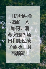 杭州两会·追新：AI如何让消费突围？场景和路径成了会场上的高频词