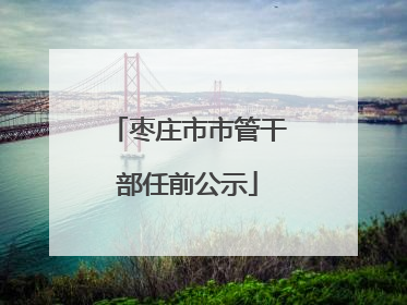 枣庄市市管干部任前公示