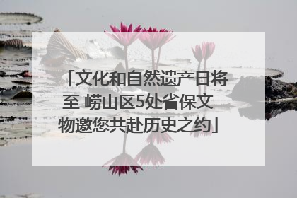 文化和自然遗产日将至 崂山区5处省保文物邀您共赴历史之约