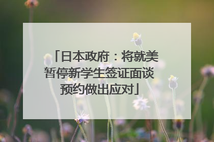 日本政府：将就美暂停新学生签证面谈预约做出应对