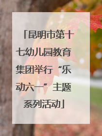昆明市第十七幼儿园教育集团举行“乐动六一”主题系列活动