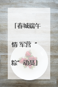 春城端午情 军营“粽”动员