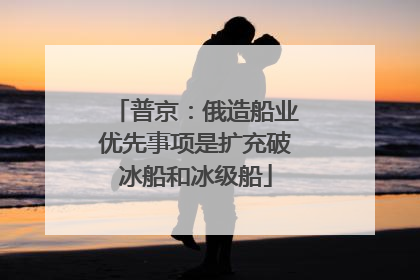 普京：俄造船业优先事项是扩充破冰船和冰级船