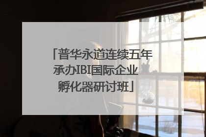 普华永道连续五年承办IBI国际企业孵化器研讨班