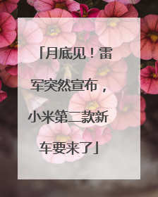 月底见！雷军突然宣布，小米第二款新车要来了