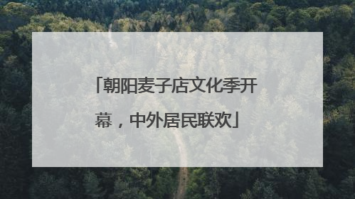 朝阳麦子店文化季开幕，中外居民联欢