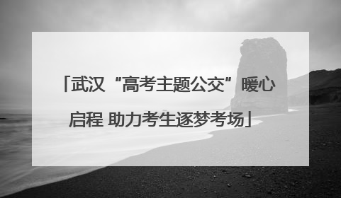 武汉“高考主题公交”暖心启程 助力考生逐梦考场