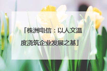 株洲电信：以人文温度浇筑企业发展之基