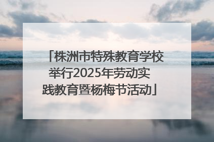 株洲市特殊教育学校举行2025年劳动实践教育暨杨梅节活动