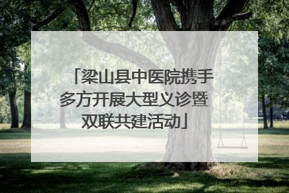 梁山县中医院携手多方开展大型义诊暨双联共建活动