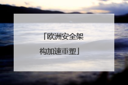 欧洲安全架构加速重塑