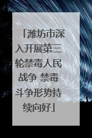 潍坊市深入开展第三轮禁毒人民战争 禁毒斗争形势持续向好