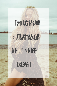潍坊诸城：瓜甜葱郁处 产业好风光