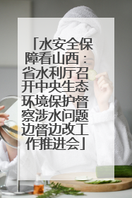 水安全保障看山西：省水利厅召开中央生态环境保护督察涉水问题边督边改工作推进会