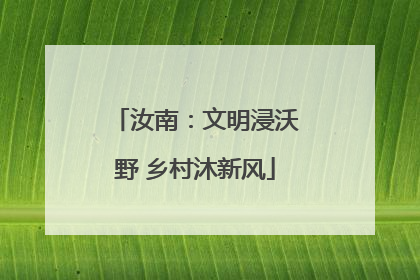 汝南：文明浸沃野 乡村沐新风
