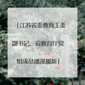 江苏省委教育工委副书记、省教育厅党组成员潘漫履新