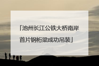 池州长江公铁大桥南岸首片钢桁梁成功吊装