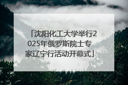 沈阳化工大学举行2025年俄罗斯院士专家辽宁行活动开幕式