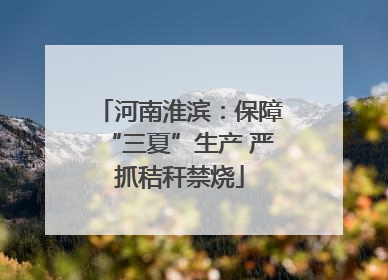 河南淮滨：保障“三夏”生产 严抓秸秆禁烧