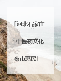 河北石家庄：中医药文化夜市惠民