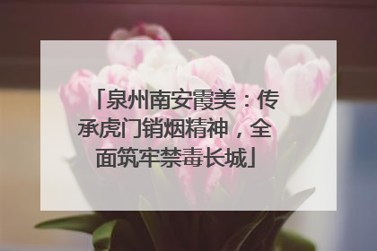 泉州南安霞美：传承虎门销烟精神，全面筑牢禁毒长城
