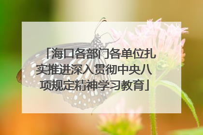 海口各部门各单位扎实推进深入贯彻中央八项规定精神学习教育