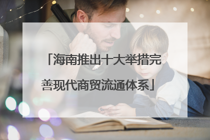 海南推出十大举措完善现代商贸流通体系