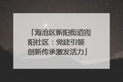 海沧区新阳街道霞阳社区：党建引领 创新传承激发活力