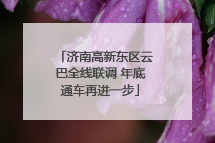 济南高新东区云巴全线联调 年底通车再进一步