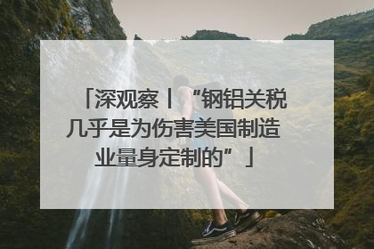 深观察丨“钢铝关税几乎是为伤害美国制造业量身定制的”