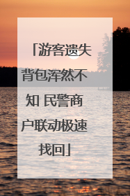 游客遗失背包浑然不知 民警商户联动极速找回