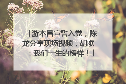 游本昌宣誓入党，陈龙分享现场视频，胡歌：我们一生的榜样！