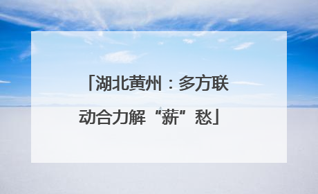湖北黄州：多方联动合力解“薪”愁