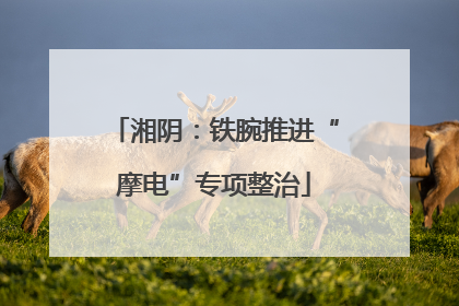 湘阴：铁腕推进“摩电”专项整治