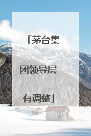 茅台集团领导层有调整