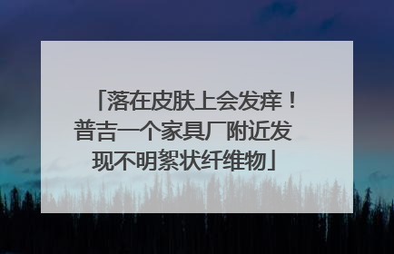 落在皮肤上会发痒！普吉一个家具厂附近发现不明絮状纤维物